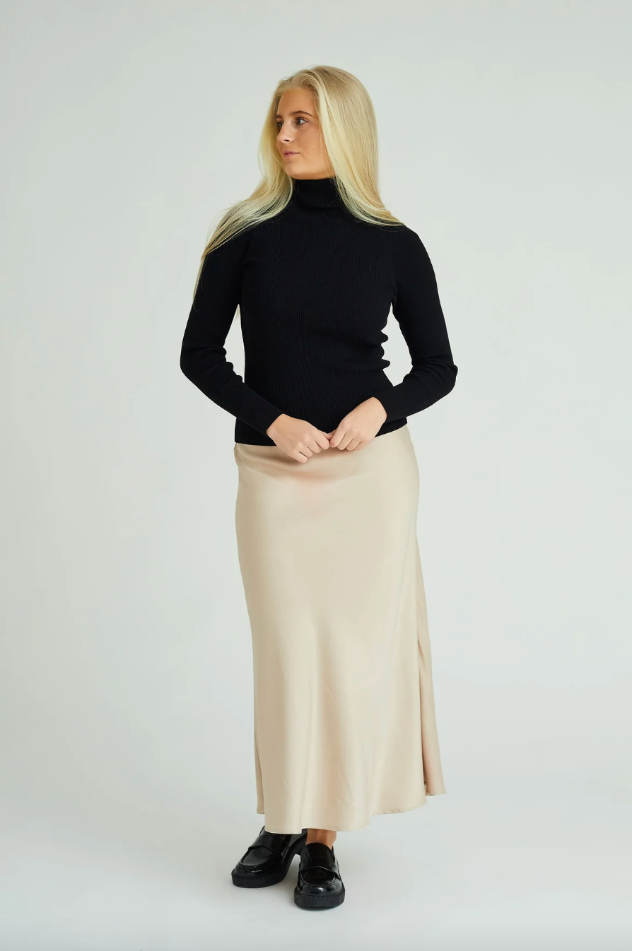 Rib Rollneck Blouse - Overdeler