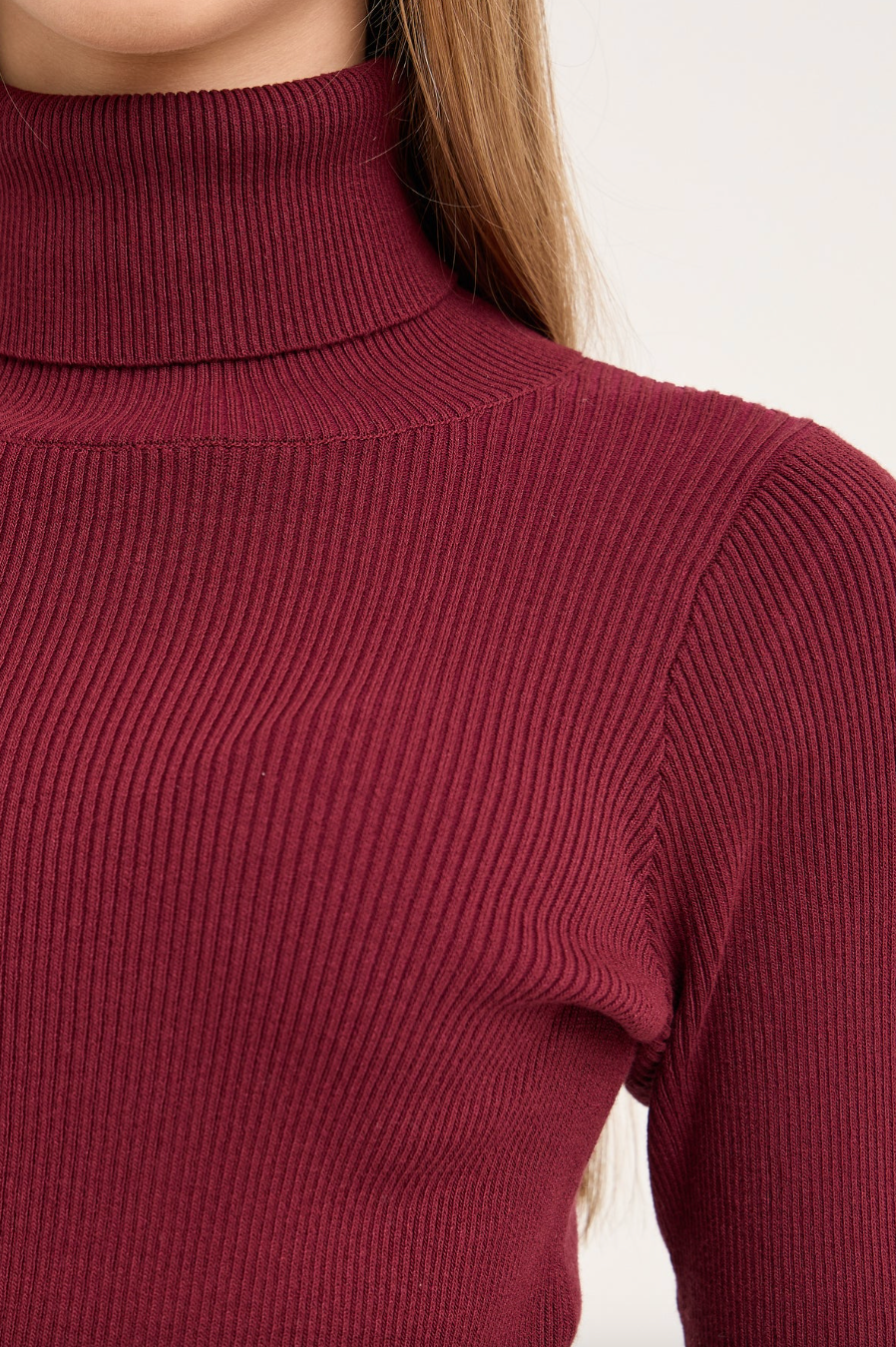Rib Rollneck Blouse Overdeler