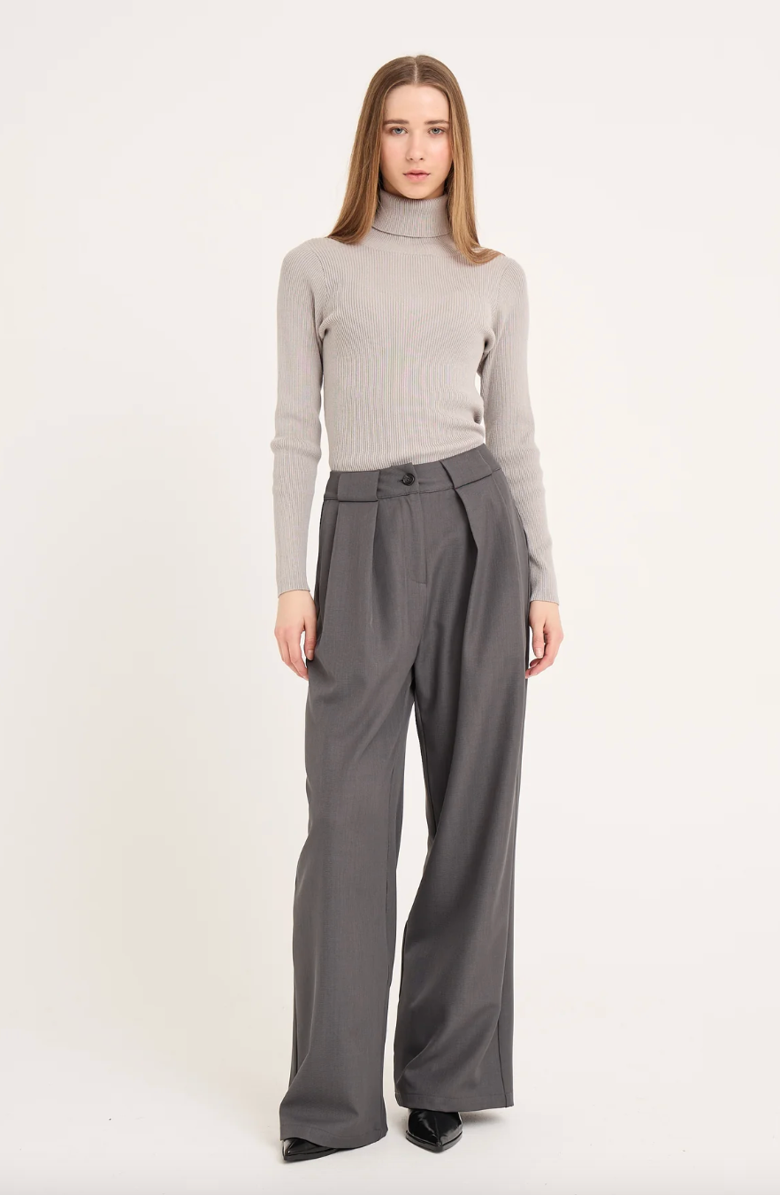Rib Rollneck Blouse Overdeler