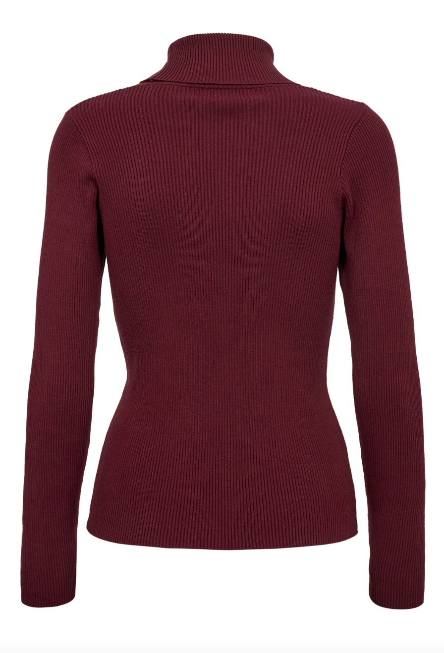 Rib Rollneck Blouse Overdeler