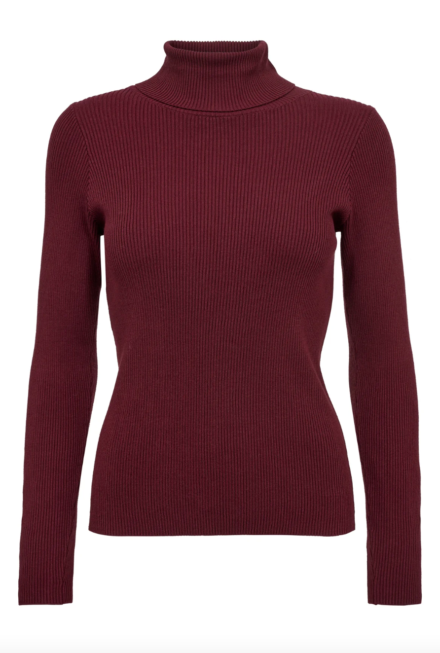 Rib Rollneck Blouse Overdeler