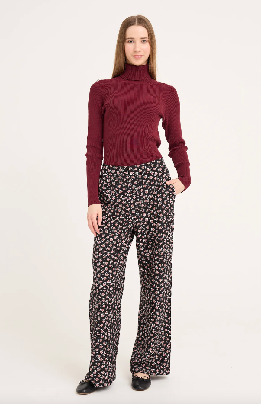 Rib Rollneck Blouse Overdeler