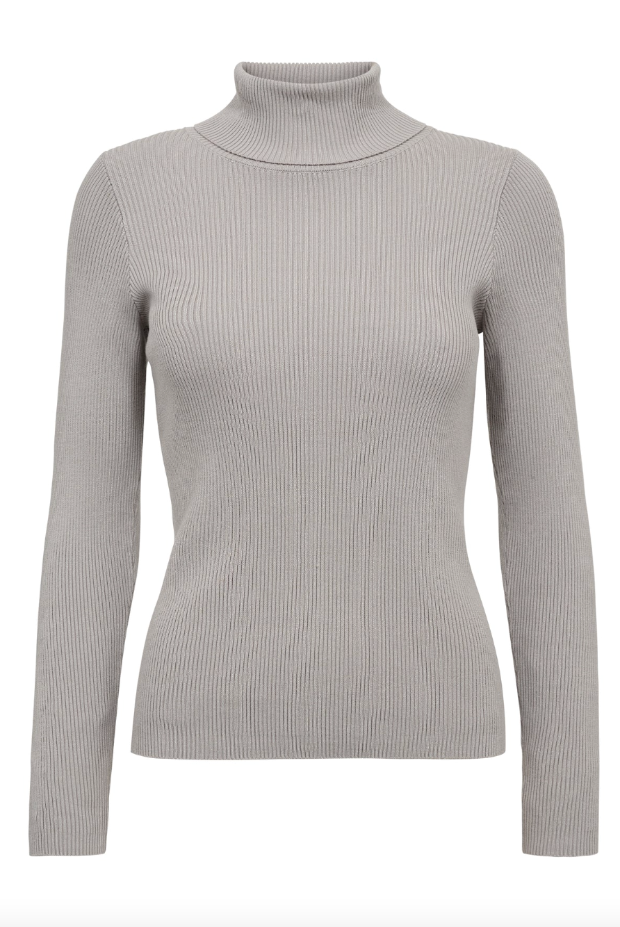 Rib Rollneck Blouse Overdeler