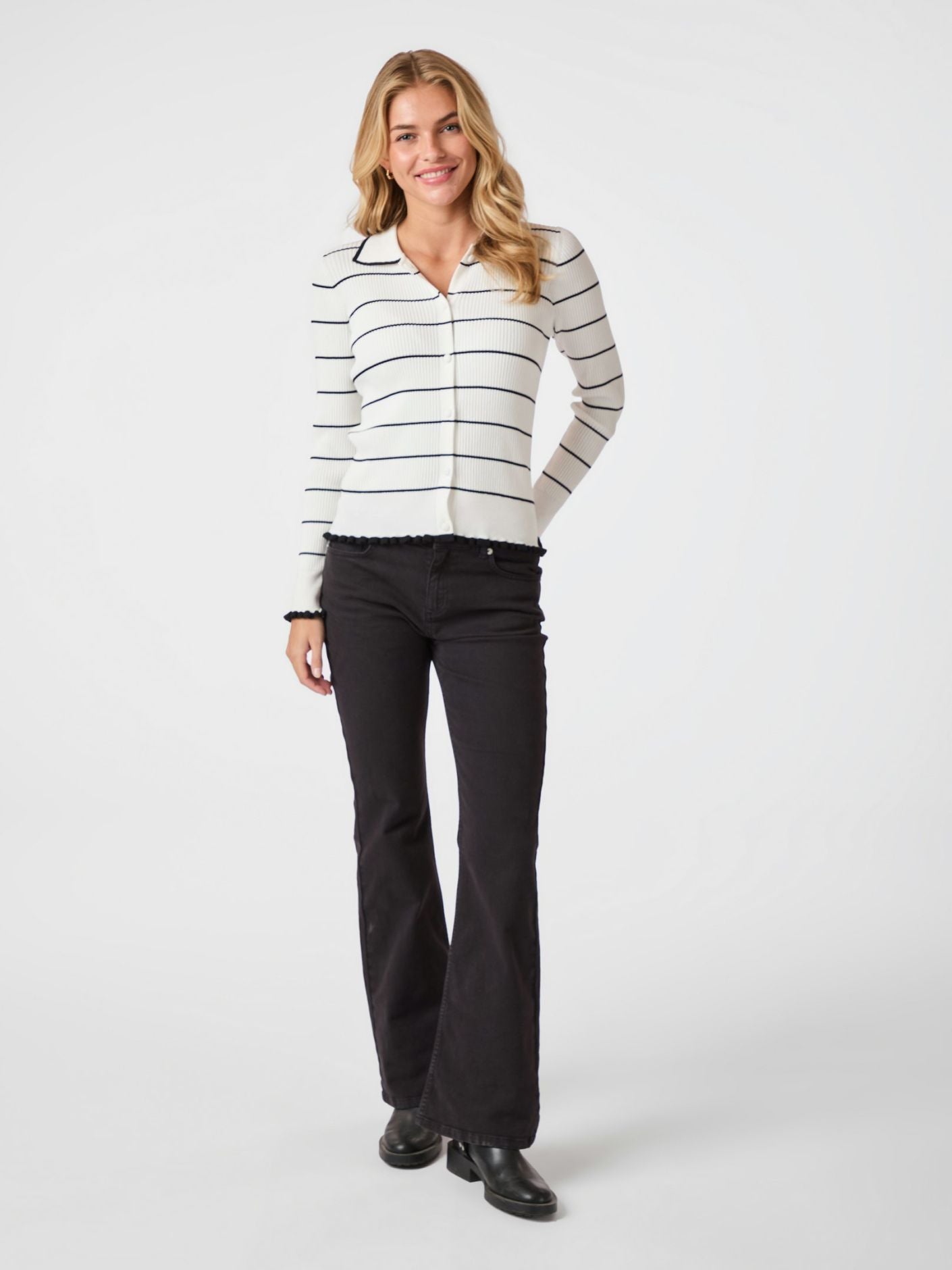 Rio Stripe Knit Cardigan - Overdeler