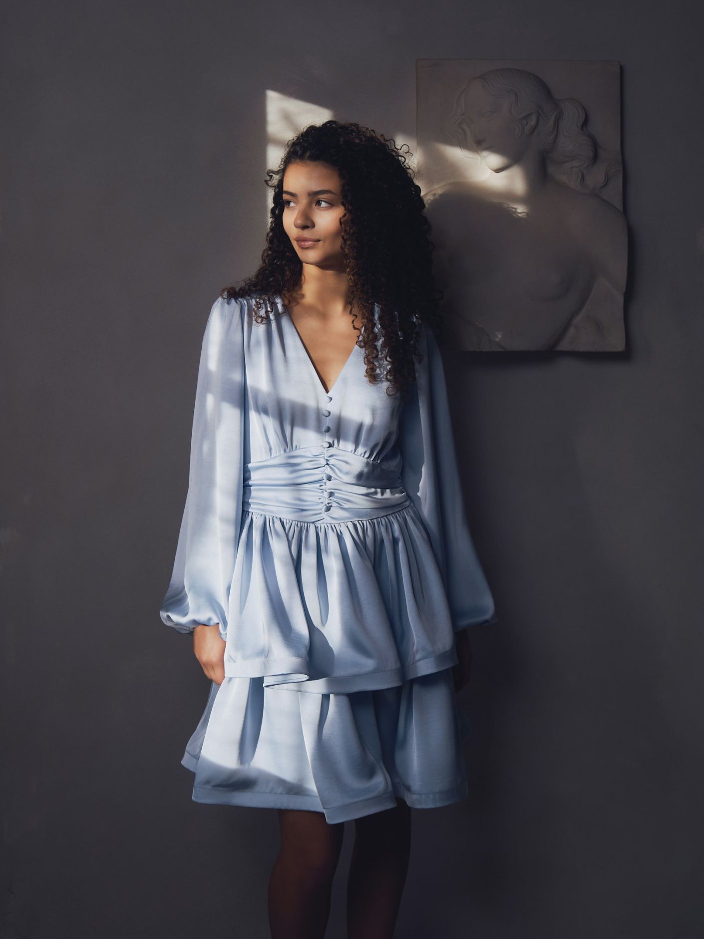 Rivana Heavy Sateen Dress - Kjoler