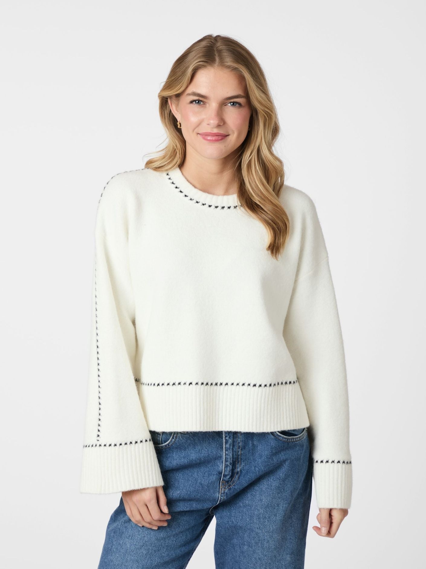 Roeme Knit Stitch Blouse - Overdeler