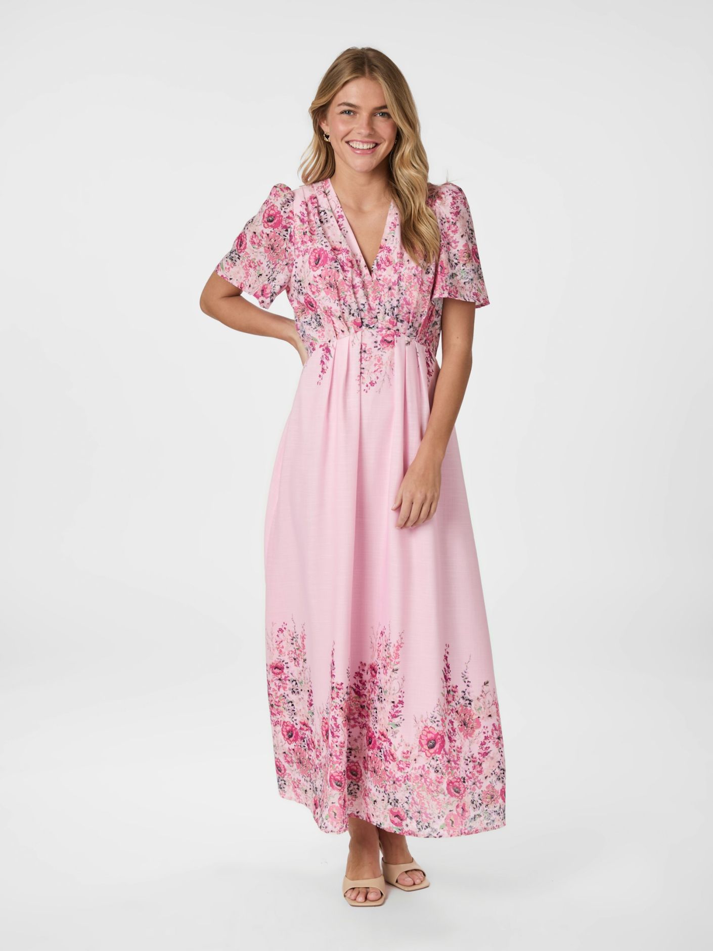 Serna Flower Print Dress Kjoler