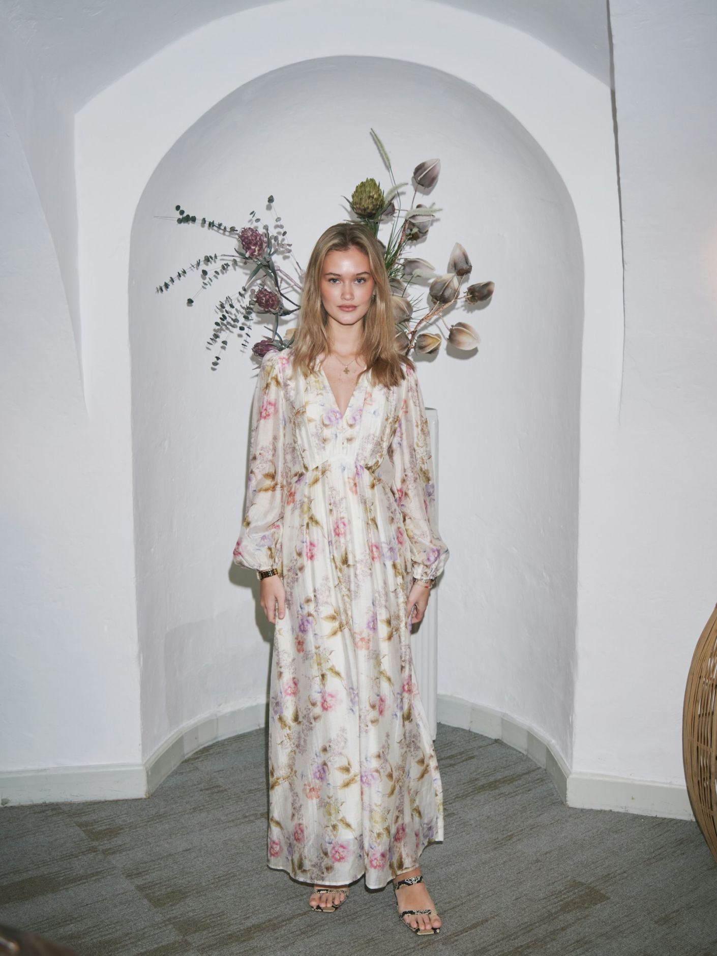 Silfi Vintage Flower Dress - Kjoler