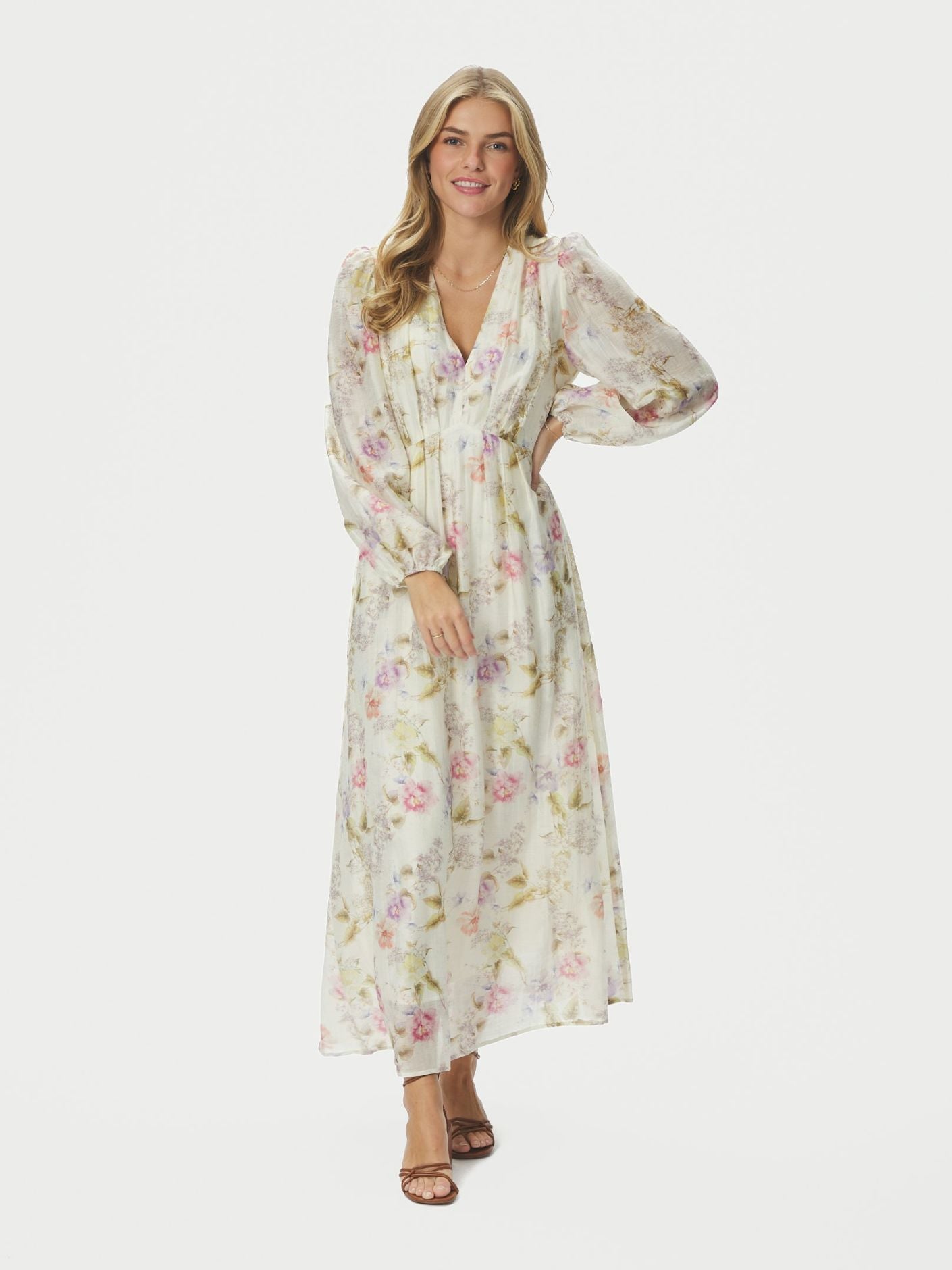 Silfi Vintage Flower Dress - Kjoler