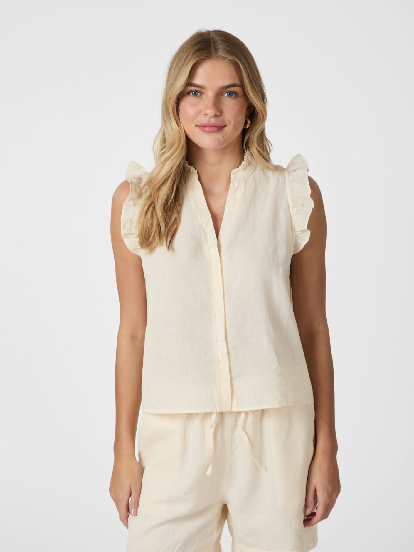 Siona Linen Top - Overdeler