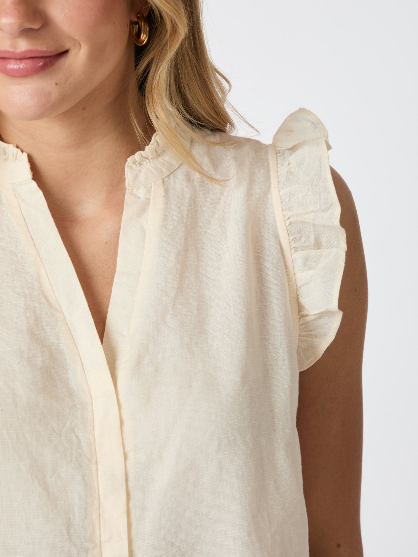 Siona Linen Top - Overdeler