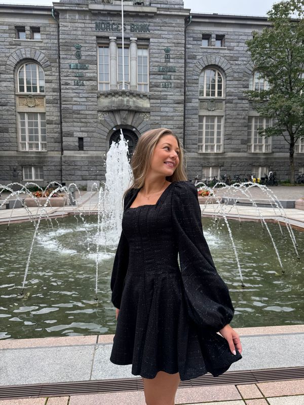 Sophie Tweed Dress - Svart - Kjoler