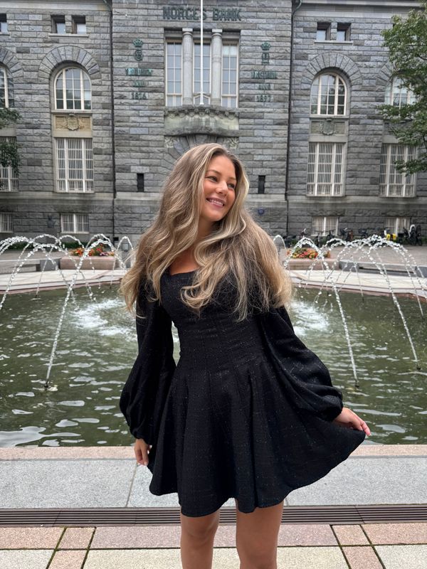 Sophie Tweed Dress Svart Kjoler