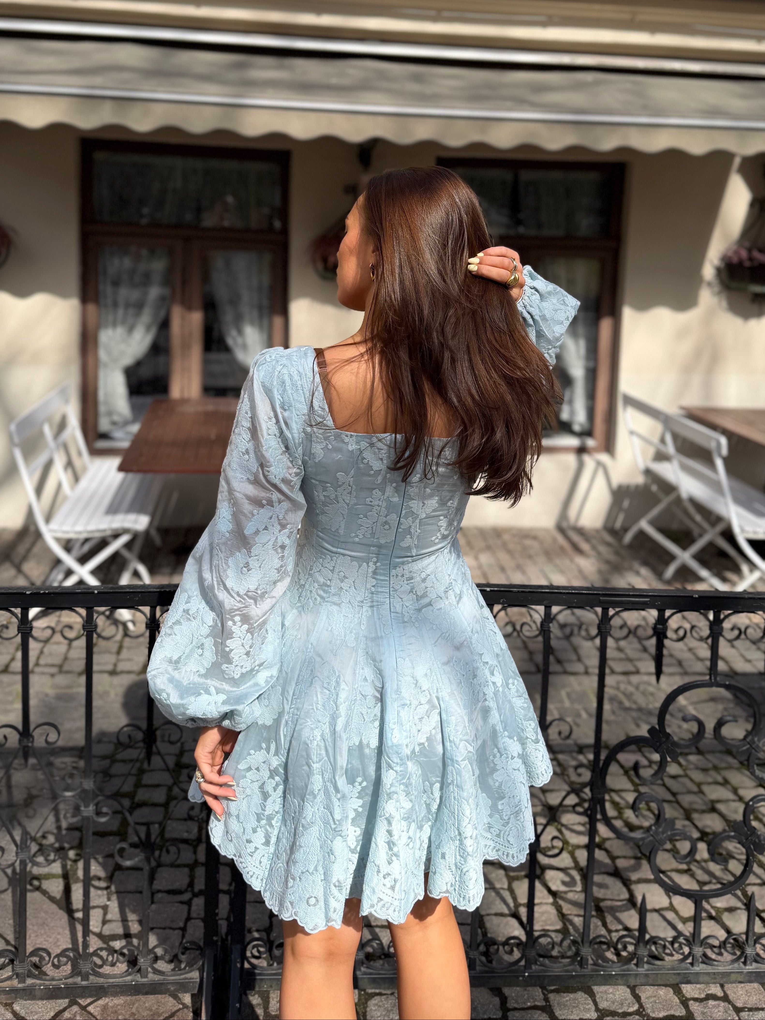 Sophie Lace Dress - Baby Blue