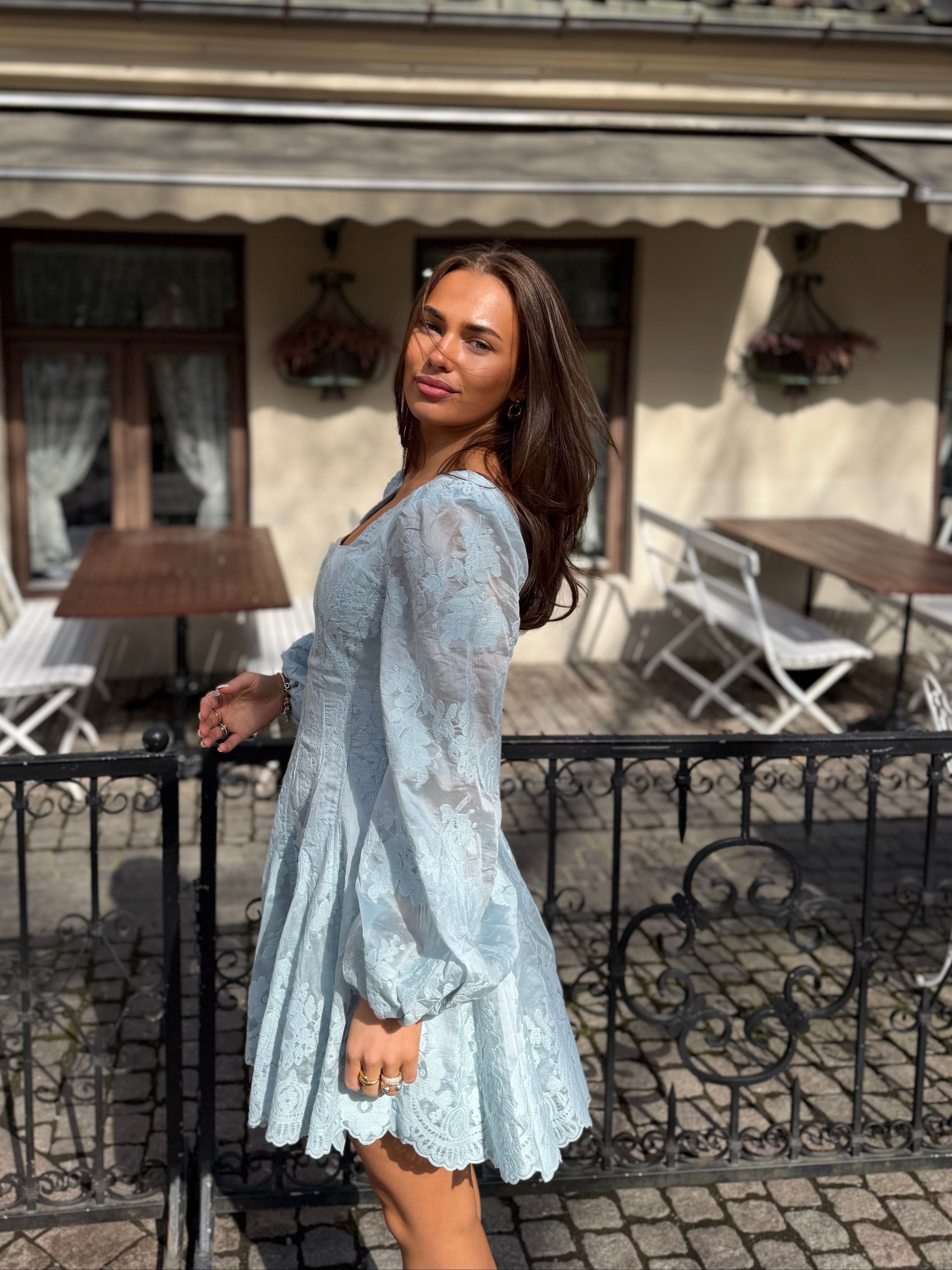 Sophie Lace Dress - Baby Blue