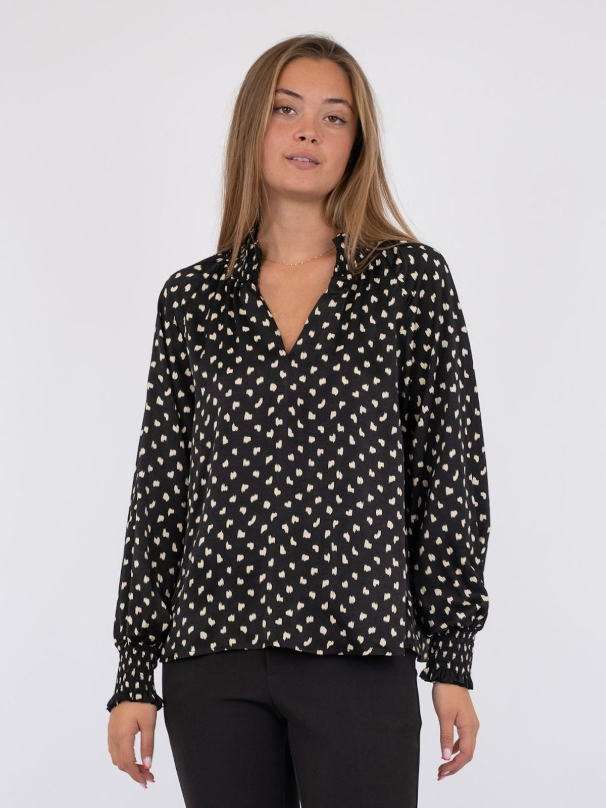 Stone Fading Ink Blouse - 34 - Overdeler