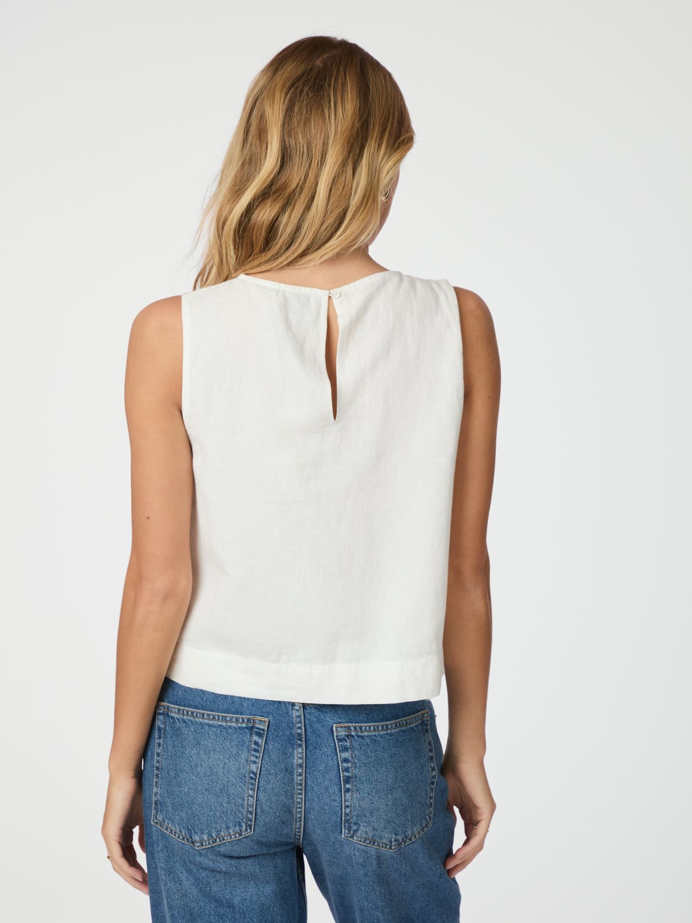 Svetlana Linen Top Overdeler