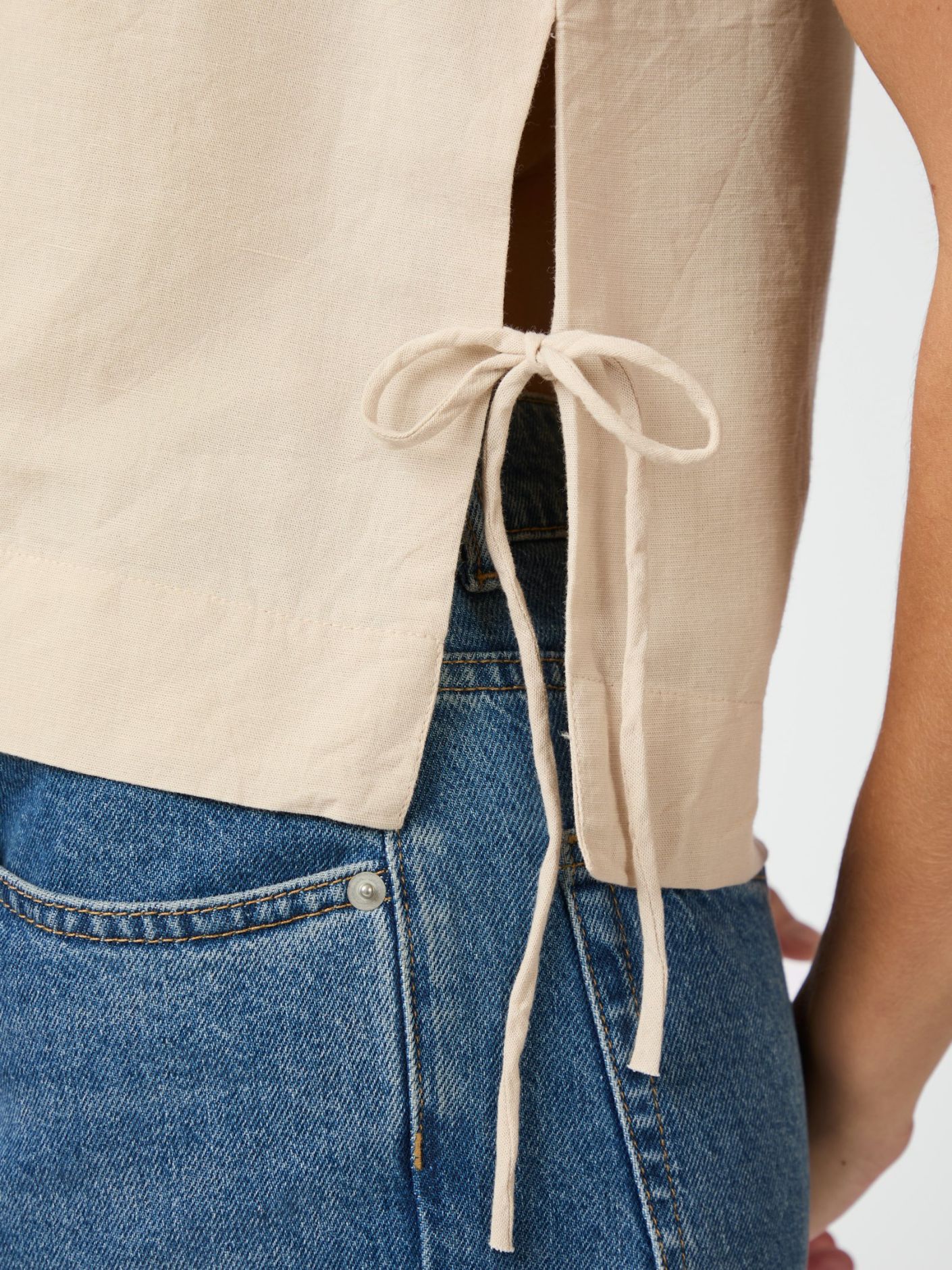 Svetlana Linen Top - Overdeler