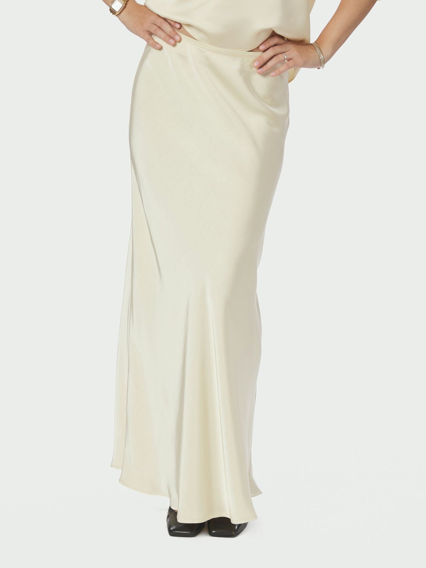 Vicky Heavy Sateen Skirt - Skjørt