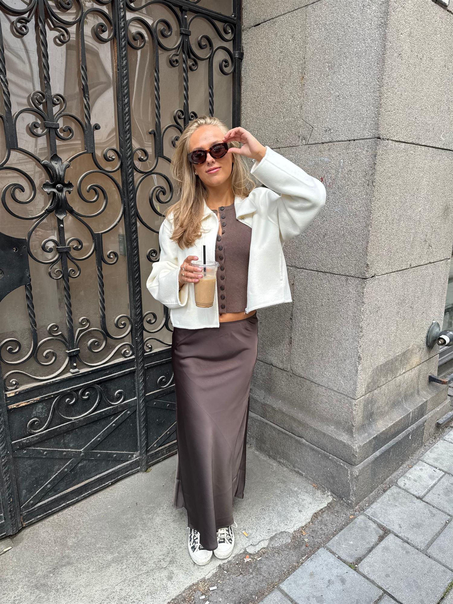 Vicky Heavy Sateen Skirt Skjørt
