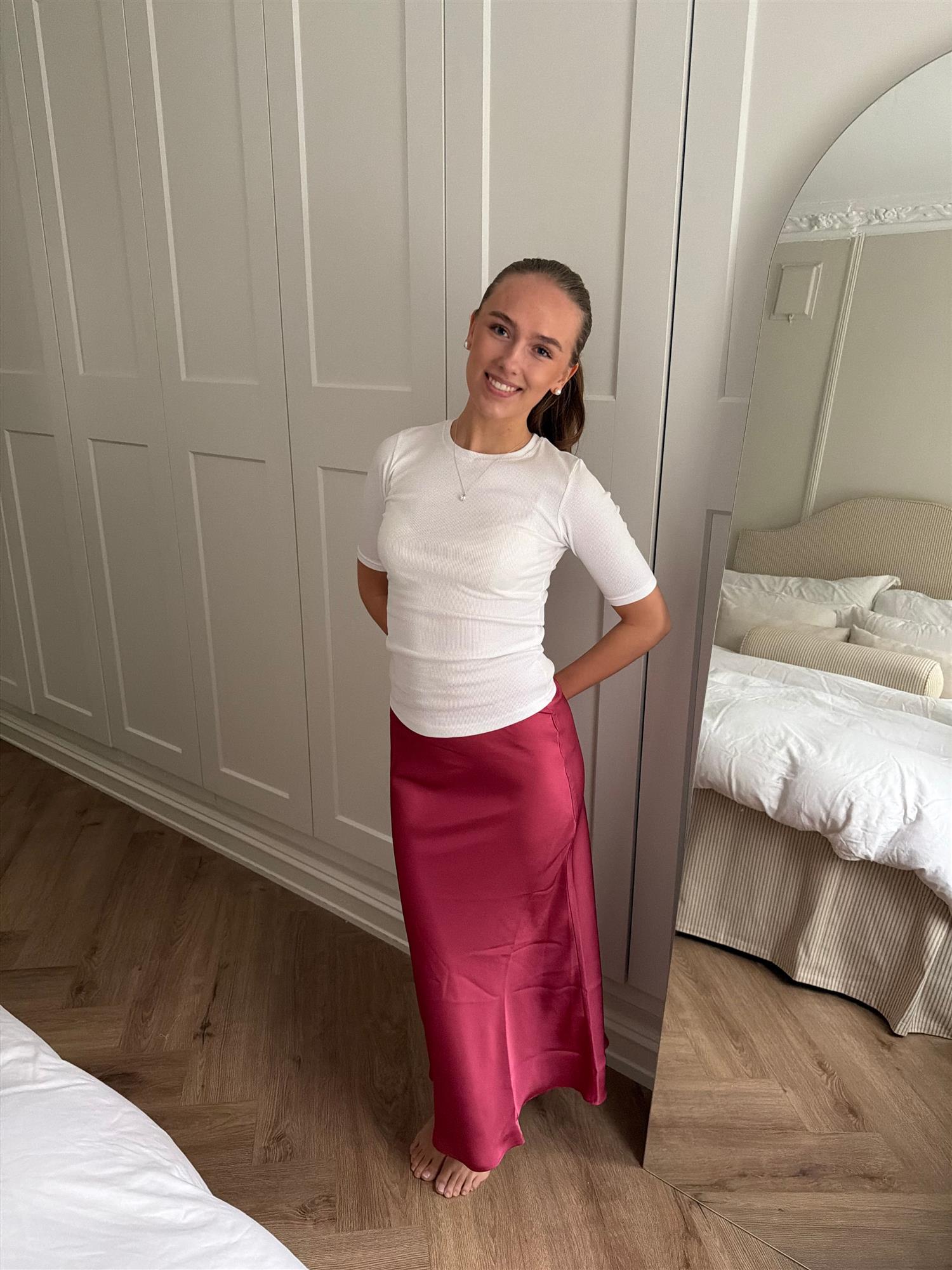 Vicky Heavy Sateen Skirt - Skjørt