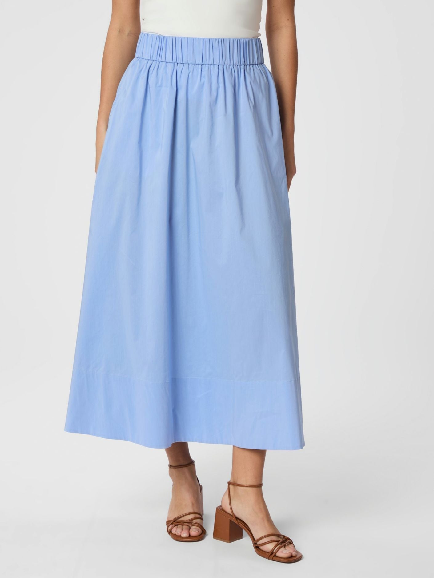 Yara Long Poplin Skirt - Skjørt
