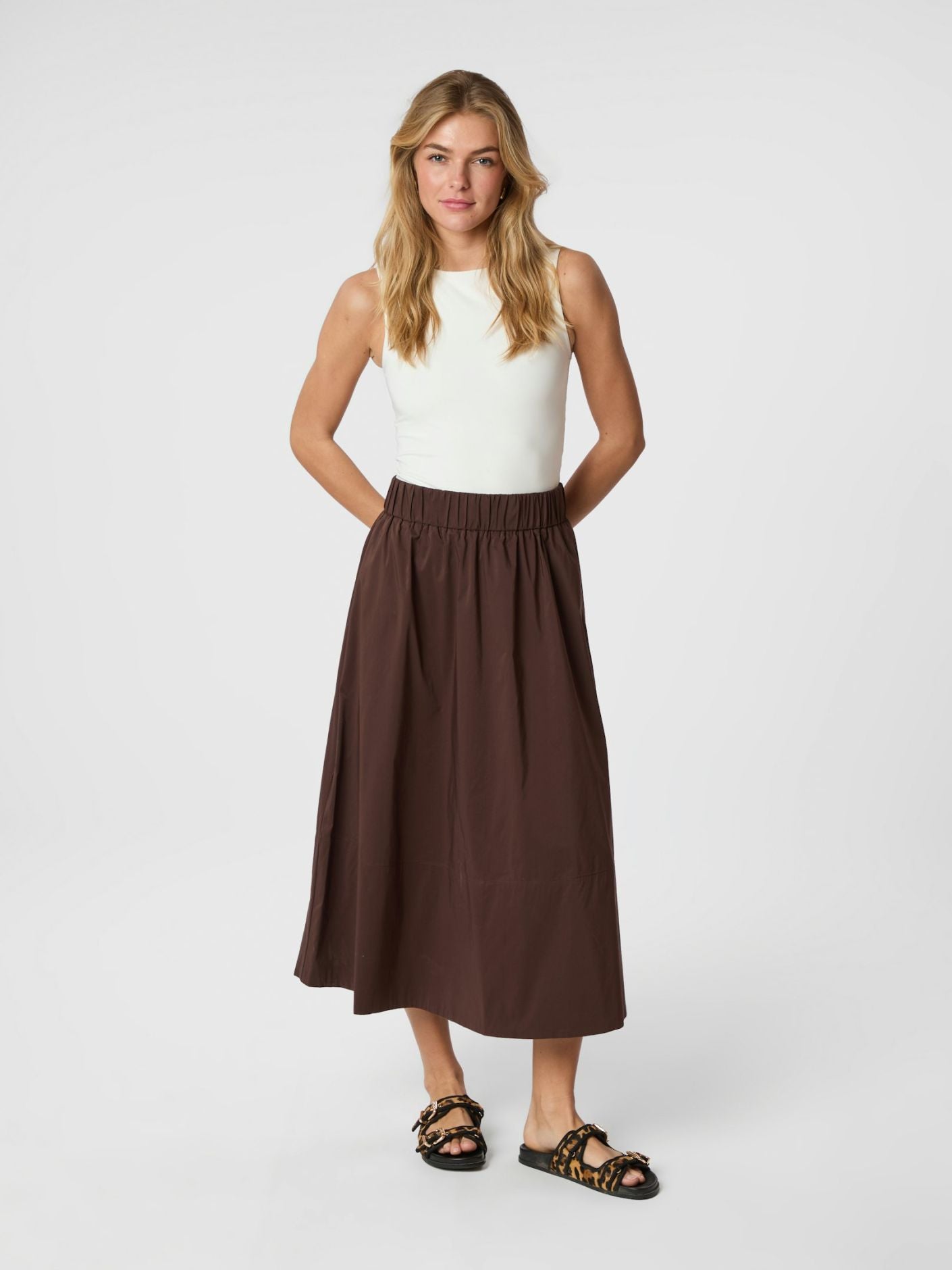 Yara Long Poplin Skirt - Skjørt