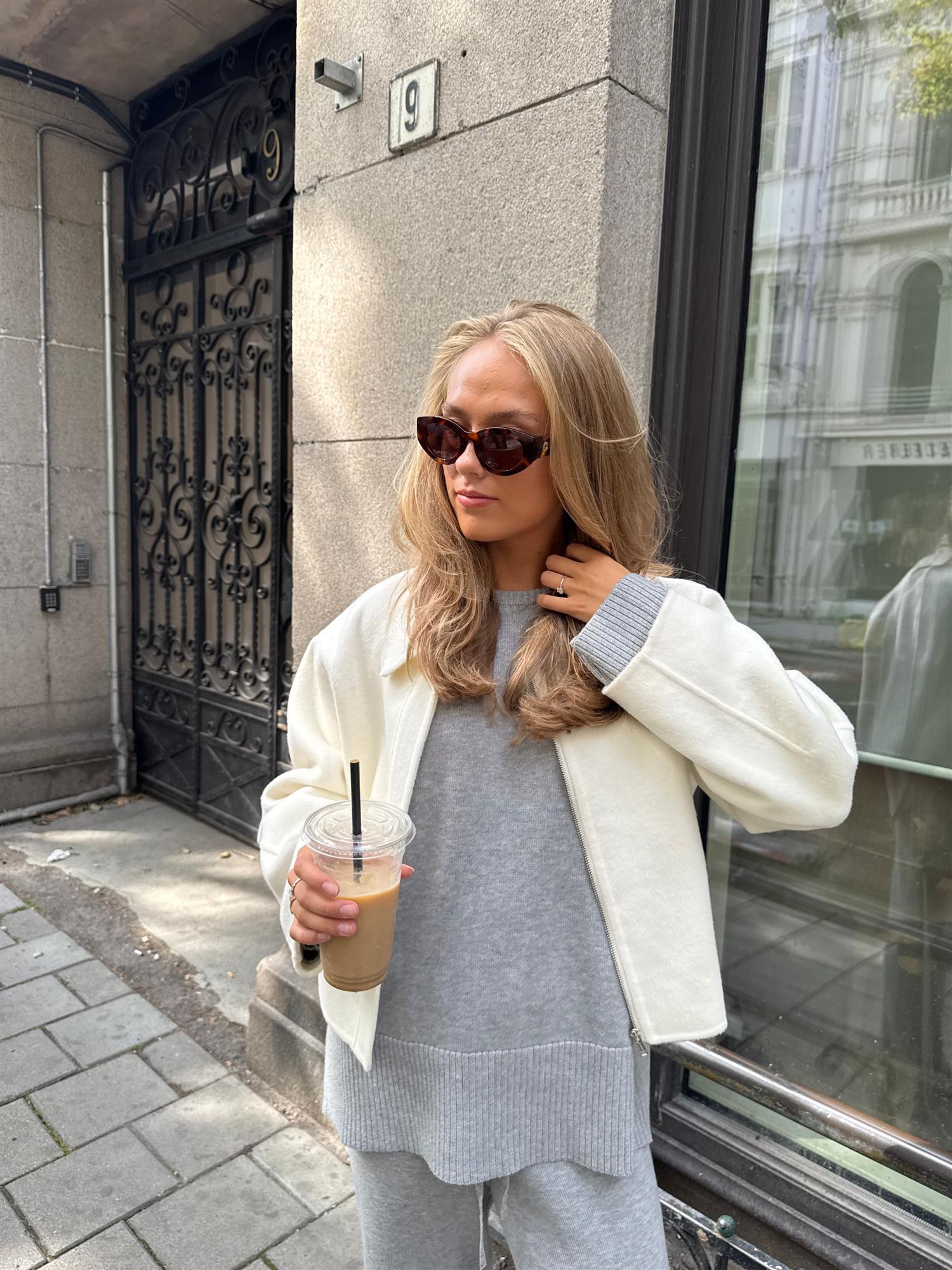 Yasbabette LS O Neck Knit Pullover Overdeler