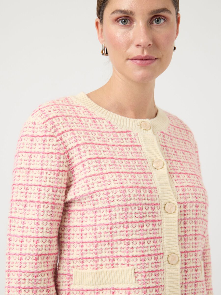 Yaslivia LS Short Knit Cardigan - Overdeler