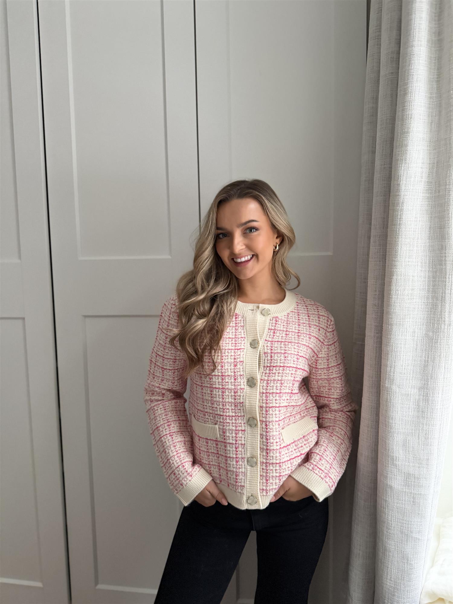 Yaslivia LS Short Knit Cardigan - Overdeler