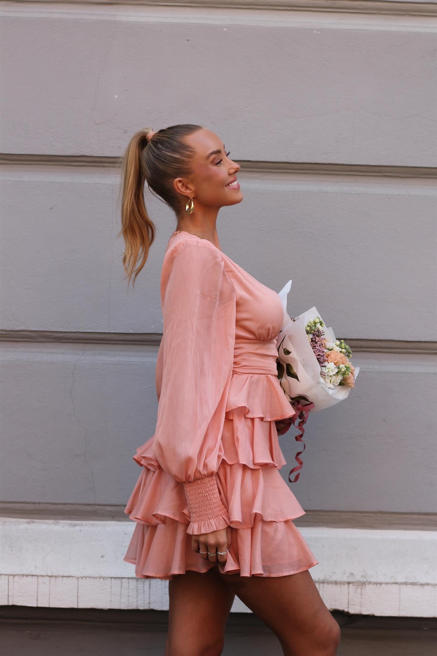Zahra Dress Peach Kjoler