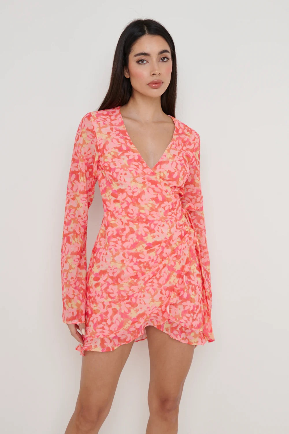 Jessica Wrap Mini Dress - Kjoler