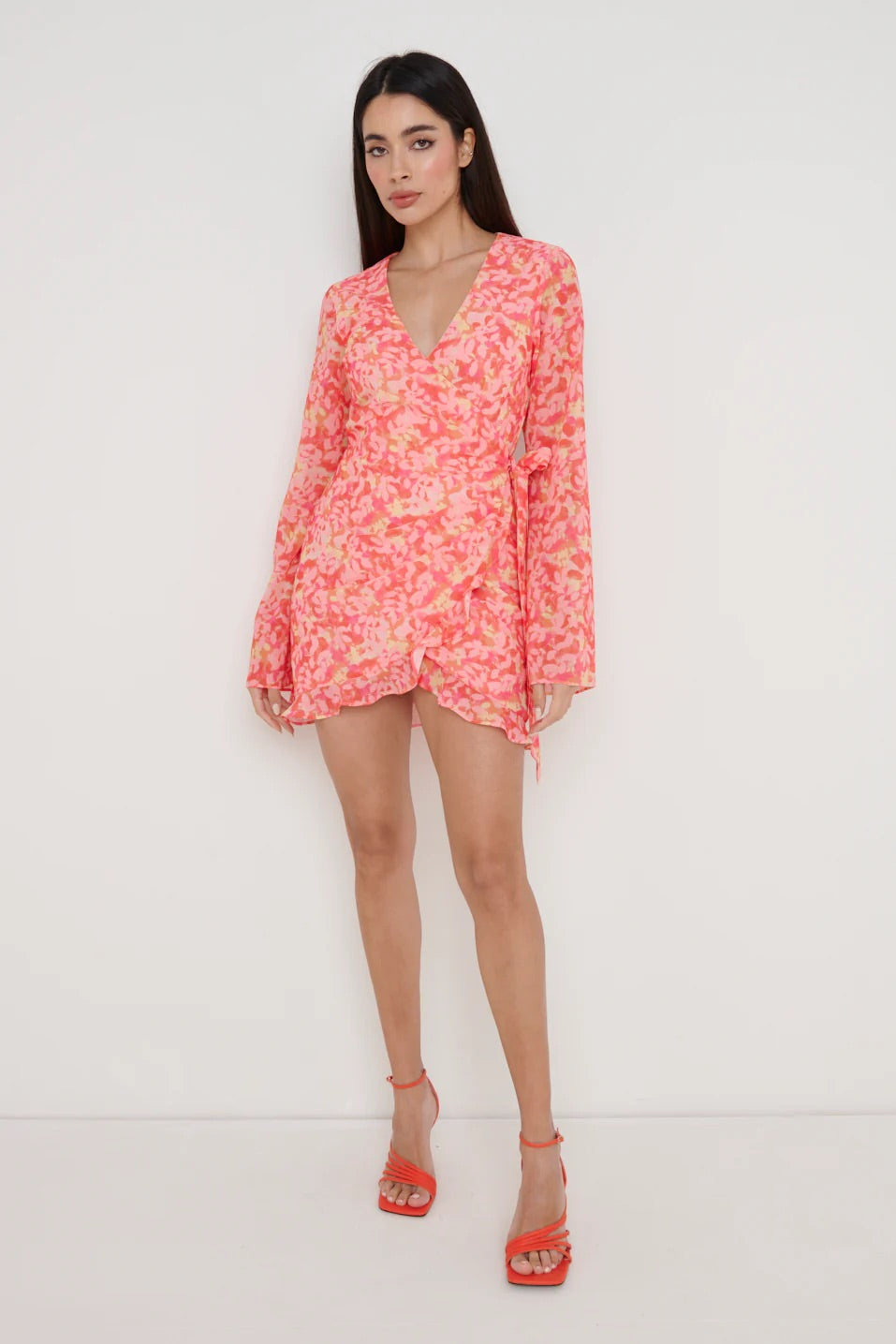 Jessica Wrap Mini Dress - Kjoler
