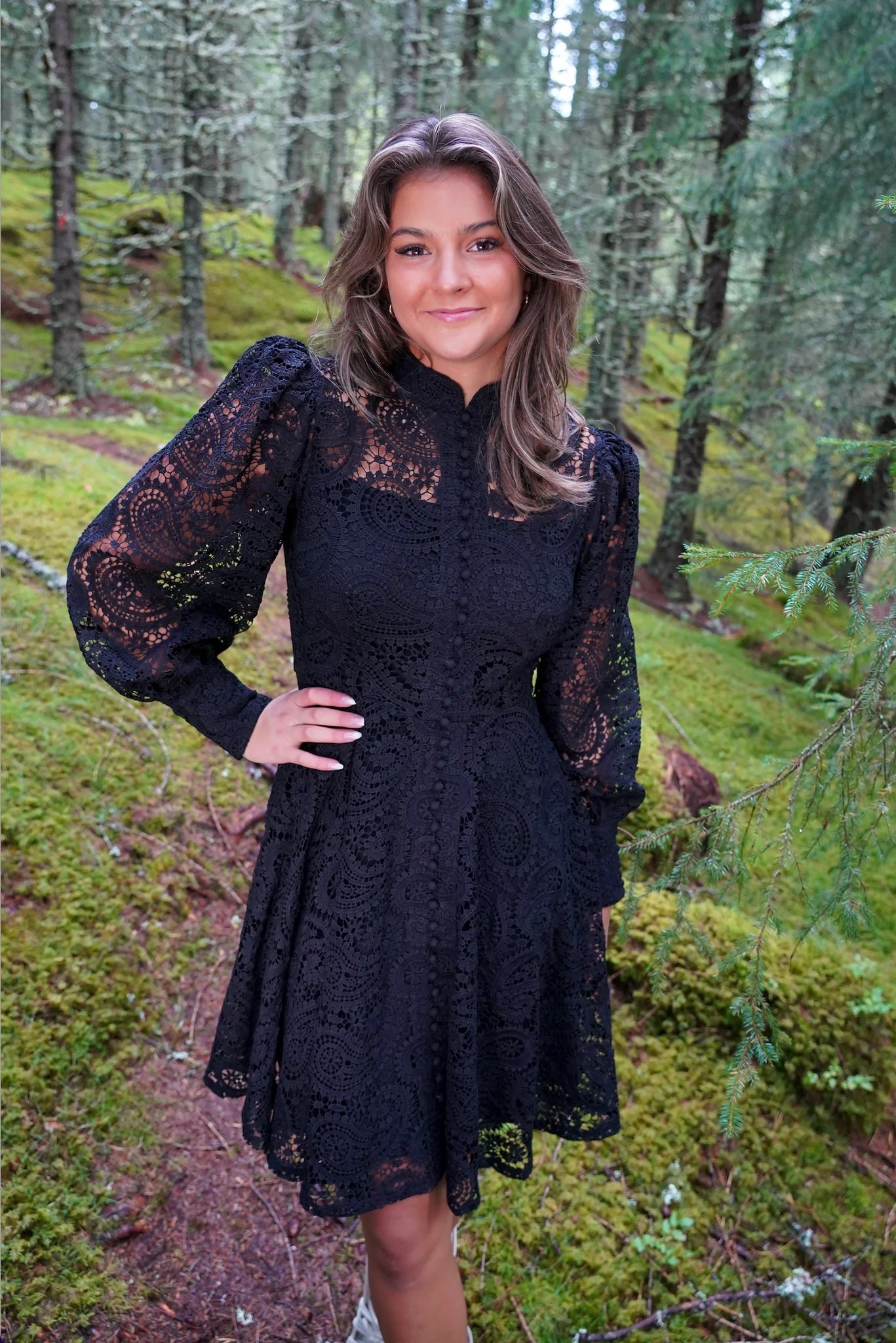Fleur Dress Black - Kjoler