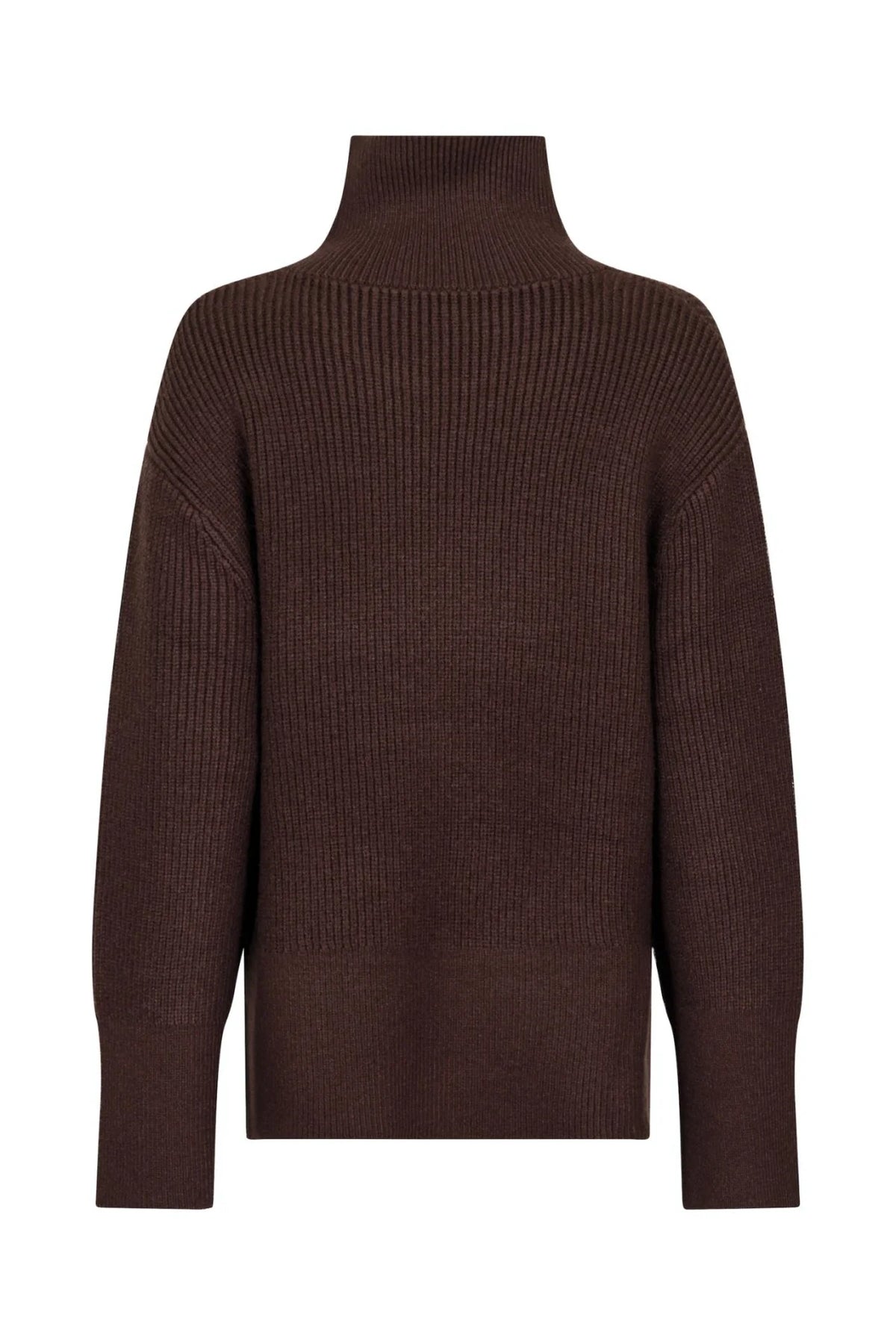 Fanning Solid Knit Blouse - Overdeler